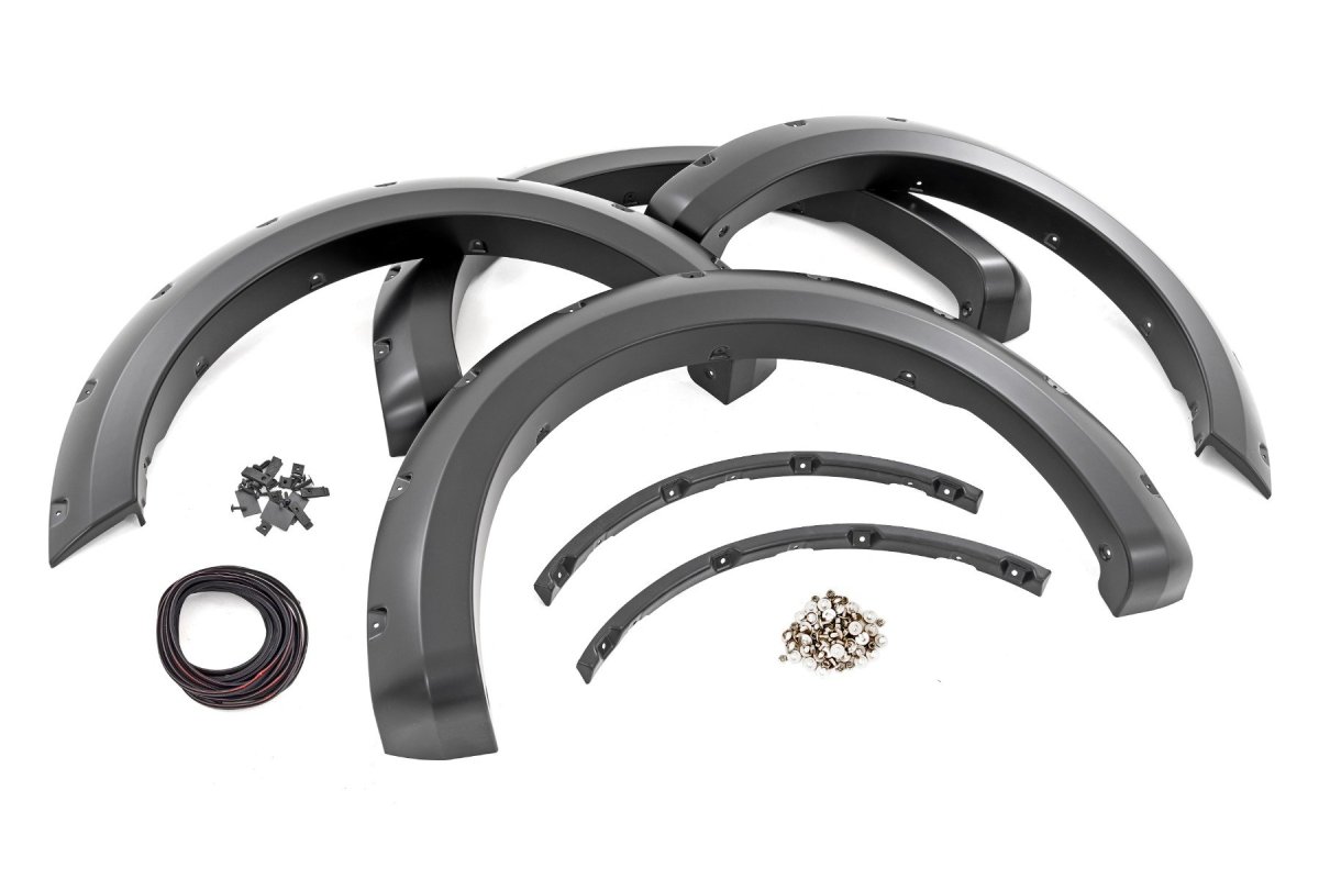 Ford F-150 Fender Flares - Rough Country - Pocket - YZ Oxford White - '21-'23